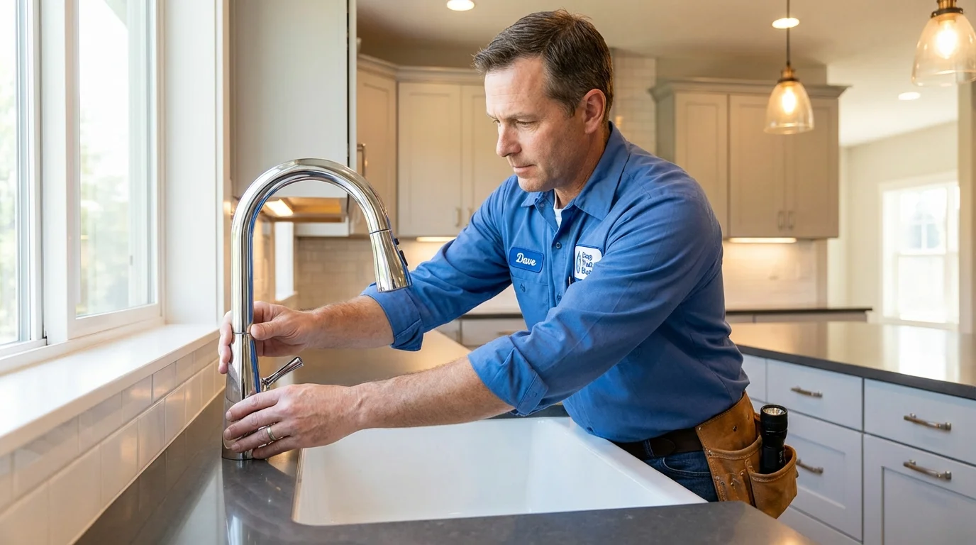 Kitchen faucet installation by Johns Plumbing LLC in Waller